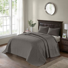 Load image into Gallery viewer, Olliix Quebec 100% Polyester Solid Reversible Bedspread Set By Madison Park MP13-6455
