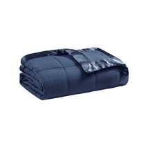 Load image into Gallery viewer, Madison Park Windom 100% Polyester 3M Scotchgard Microfiber Down Alternative Blanket - Twin - Navy MP51-6698 By Olliix
