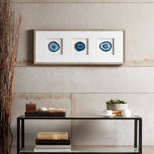 Load image into Gallery viewer, Madison Park Blue Agate Trio Stone Framed Graphic MP95G-0006 By Olliix
