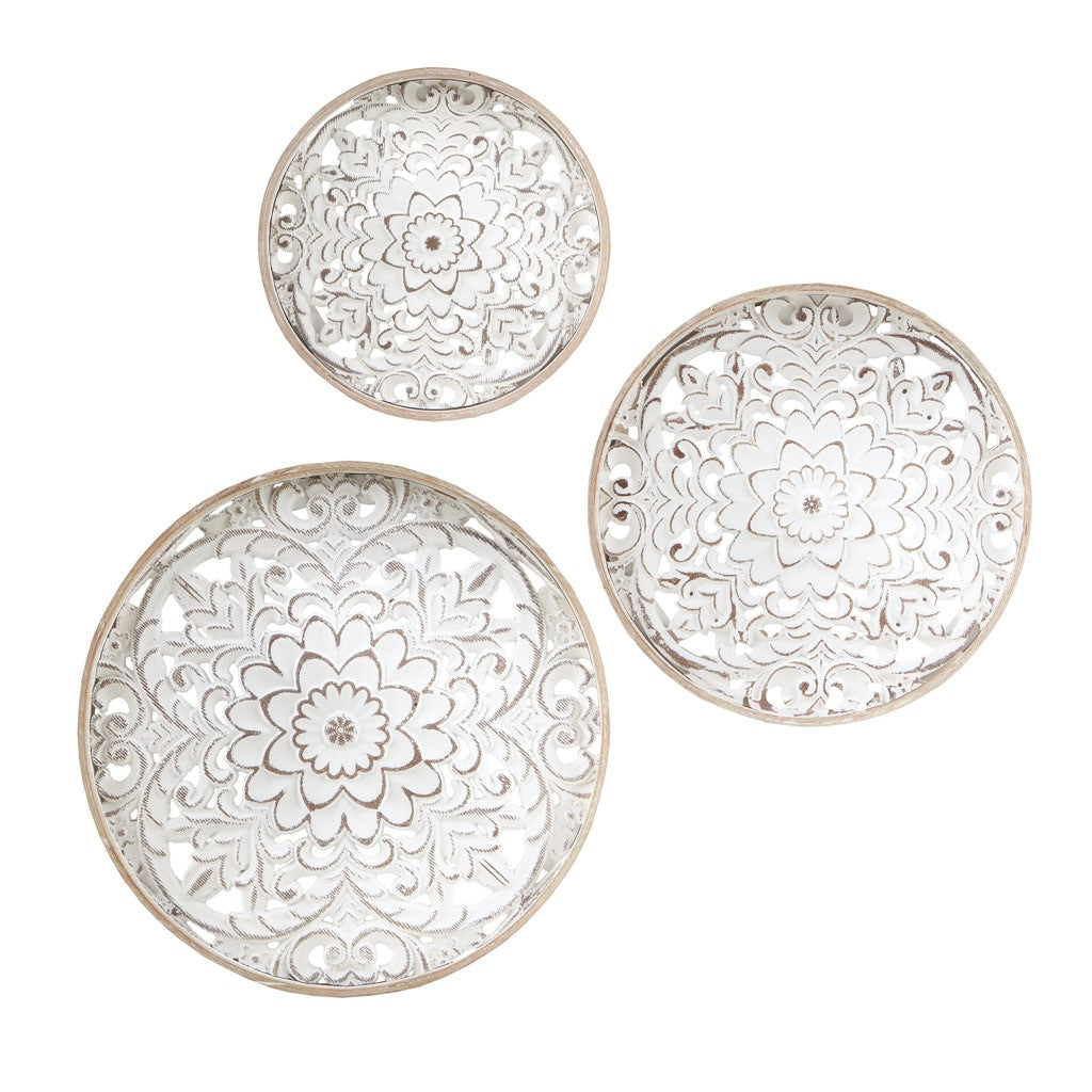 Medallion Trio Wood Wall Decor 3 Piece Set MP95B-0257