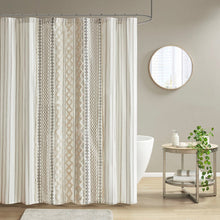 Load image into Gallery viewer, Imani Cotton Printed Shower Curtain With Chenille Stripe II70-1121 By Olliix
