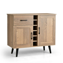Load image into Gallery viewer, 2-Door Buffet Sideboard with 6-Bottle Wine Rack Drawer
