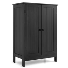 Load image into Gallery viewer, 2-Door Freee-Standing Bathroom Cabinet with Shelf-Black
