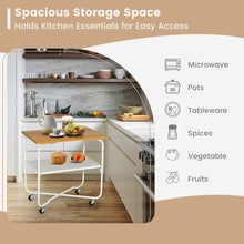 Load image into Gallery viewer, 2-Tier End Table with Metal Storage Shelf and Foldable Frame-Natural
