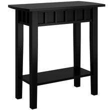 Load image into Gallery viewer, 2-Tier Narrow Wood End Table with Storage Shelf for Small Spaces-Black
