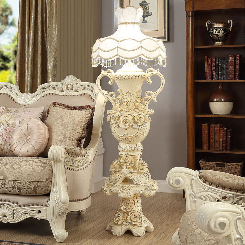 HD-2178 - Ceramic Floor Lamp with Shade