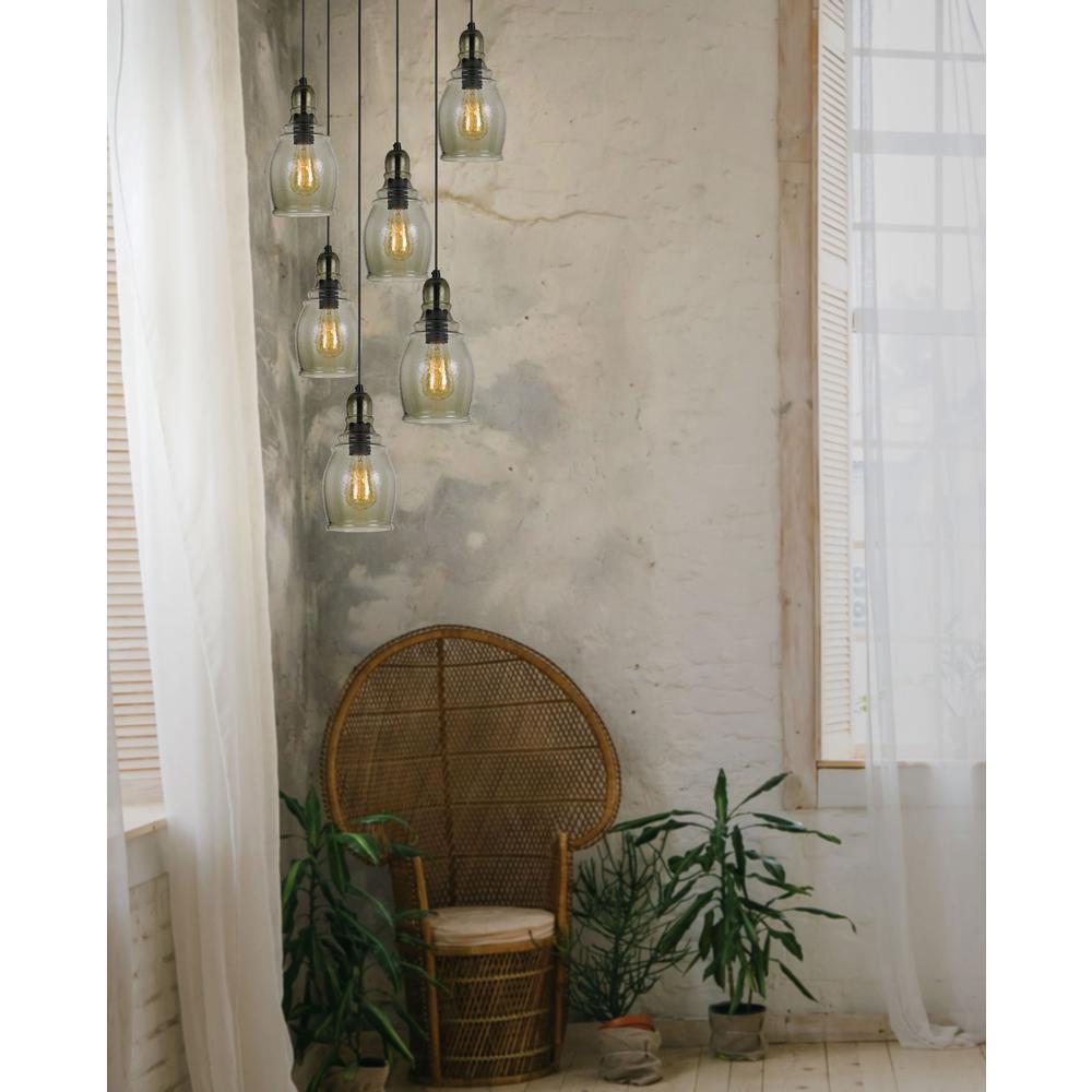 60W Accera RippLED Glass Pendant (Edison Bulb Not Included)