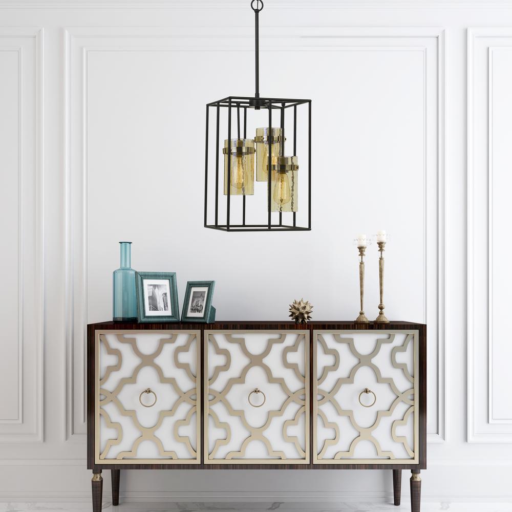 60W X 3 Cremona Glass Pendant Fixture (Edison Bulbs Not Included)