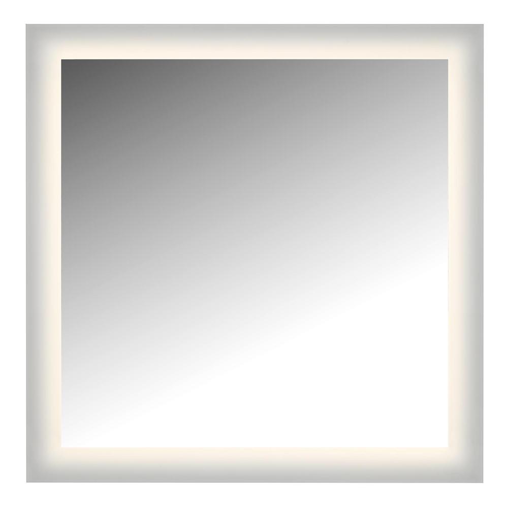 LED Lighted Mirror Wall Glow Style With Frosted Glass To The Edge, 36