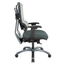 Load image into Gallery viewer, Vertical Grey Mesh Back Chair with Titanium Base and Grey Mesh Seat, 99667T-2M
