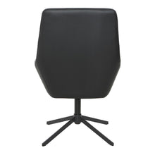 Load image into Gallery viewer, Modern Scoop Design Chair in Black Faux Leather with Black Base, FL80228B-U6
