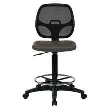 Load image into Gallery viewer, Deluxe Custom Dillon Fabric Drafting Chair with 18&quot; Diameter Foot ring . Fabric Seat and Custom Dillon Fabric with Adjustable Foot ring. Pneumatic Height Adjustment 24.25&quot; to 33.75&quot;. Heavy Duty Nylon
