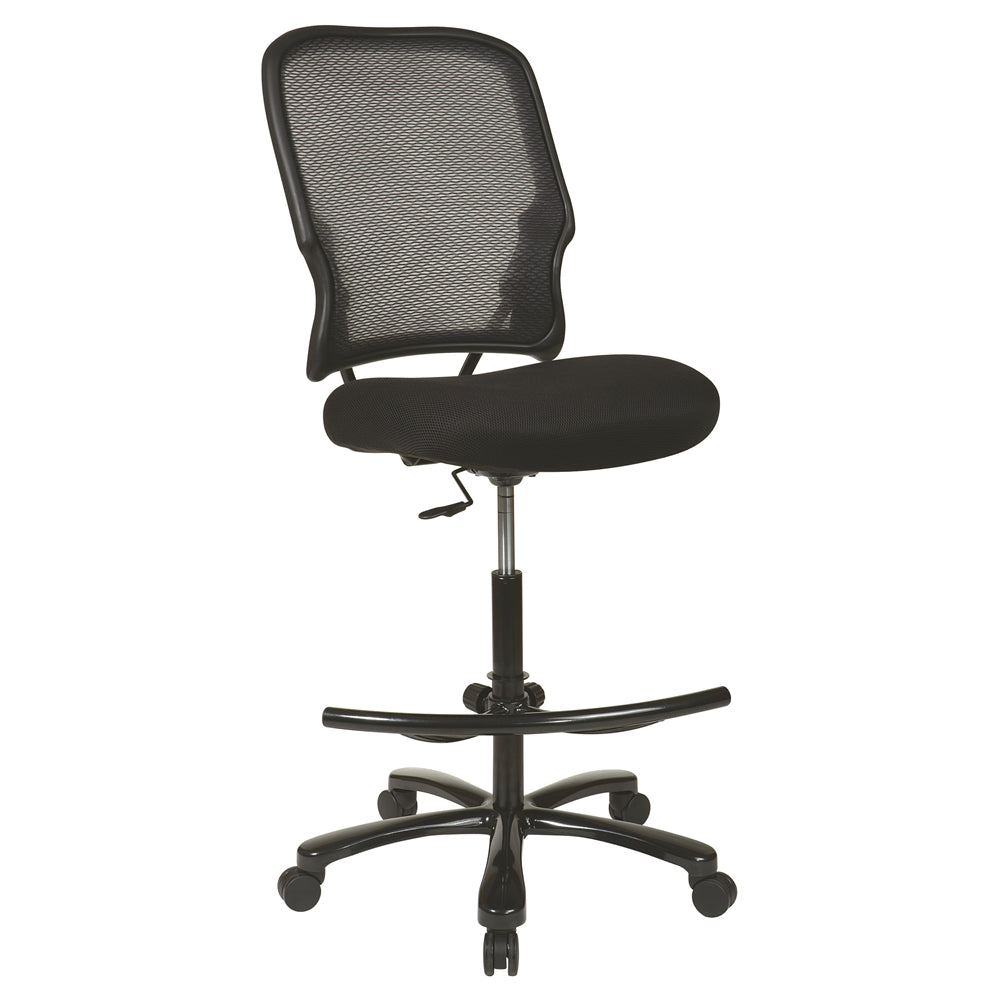 Big Man's Dark AirGrid¨ Back with Black Mesh Seat Double Layer Seat Drafting Chair