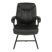 Load image into Gallery viewer, Executive Black Faux Leather Visitor Chair with Contrast Stitching, FL6085-U15
