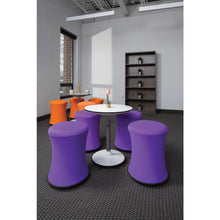 Load image into Gallery viewer, Active Height Stool with White Frame and Orange Fabric 18&quot;-26&quot;, ACT3020-18
