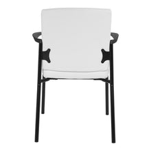 Load image into Gallery viewer, Guest Chair in White Faux Leather with Black Frame, FL38610-U11
