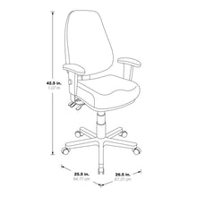 Load image into Gallery viewer, Professional Dual Function Ergonomic High Back Chair in Dillon Black, EC4300-R107
