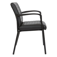 Load image into Gallery viewer, Guest Chair in Black Faux Leather with Black Frame, FL38610-U6
