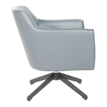 Load image into Gallery viewer, Faux Leather Guest Chair in Charcoal Grey Faux Leather with Black Base, FLH5974BK-U42
