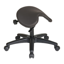 Load image into Gallery viewer, Pneumatic Drafting Chair Backless stool with Saddle Seat and Seat Angle Adjustment in Dillon Graphite, ST203-R111
