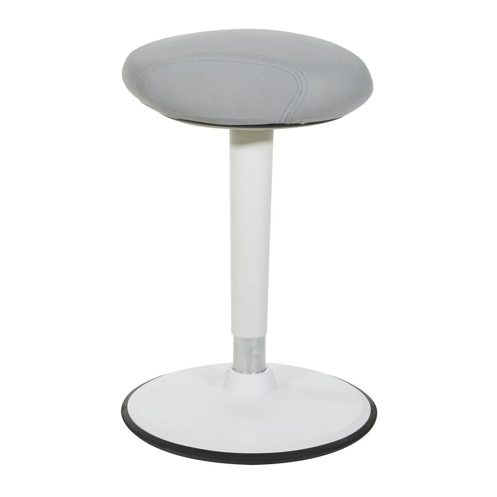 Active Perch Seat with White Frame and Grey Fabric 24