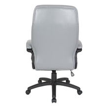 Load image into Gallery viewer, Executive High Back Charcoal Grey Bonded Leather Chair with Locking Tilt Control and Match Stitching, EC6583-EC42
