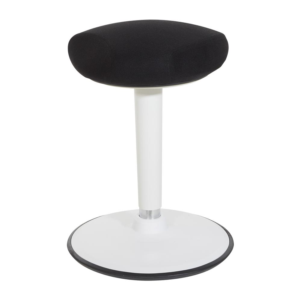 Active Perch Seat with White Frame and Black Fabric 22