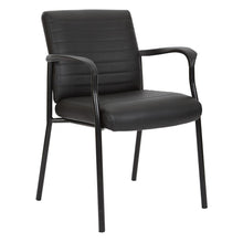Load image into Gallery viewer, Guest Chair in Black Faux Leather with Black Frame, FL38610-U6
