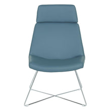 Load image into Gallery viewer, Geena Guest Chair in Dillon Blue with Chrome Sled Base, GNA50400-R105
