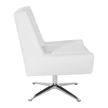 Load image into Gallery viewer, Guest Chair in White Faux Leather and Aluminum Base, FLH5969AL-U11
