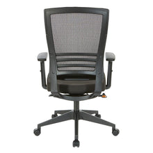 Load image into Gallery viewer, Vertical Mesh Back Chair in Black Frame with Black Linen Fabric Seat, EM60930-F23
