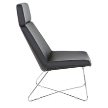 Load image into Gallery viewer, Geena Guest Chair in Dillon Black with Chrome Sled Base, GNA50400-R107
