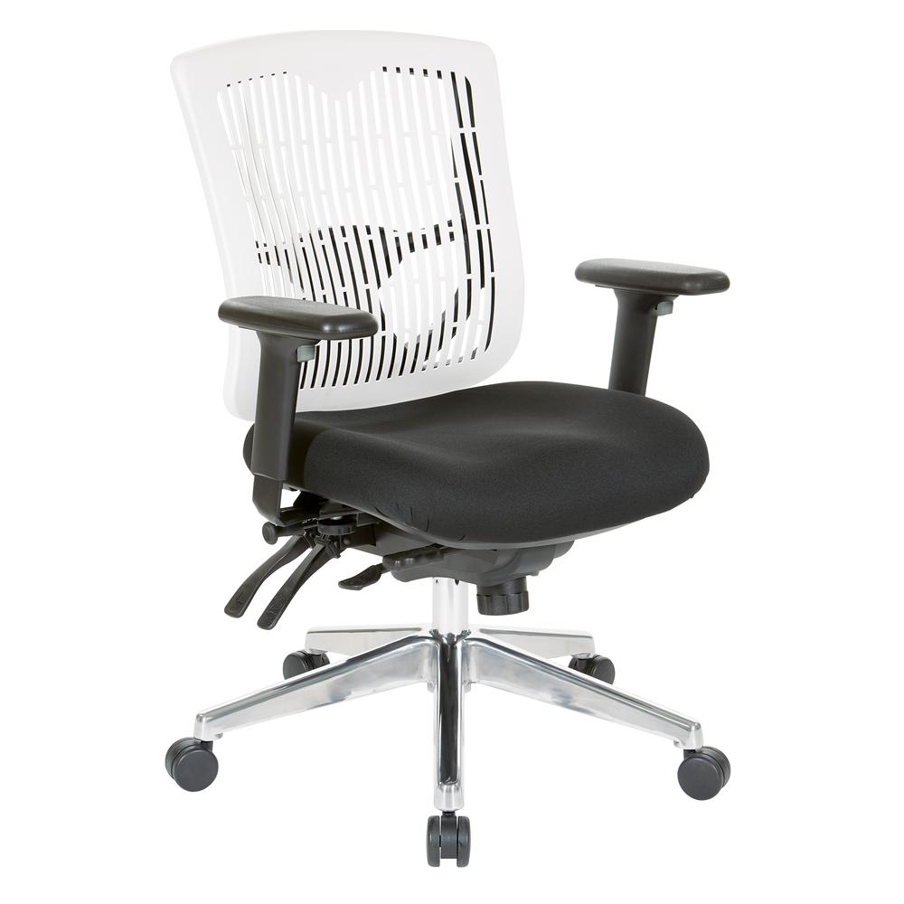 ContouredÊWhite Plastic Back Manager's Chair , 97898CWH-30