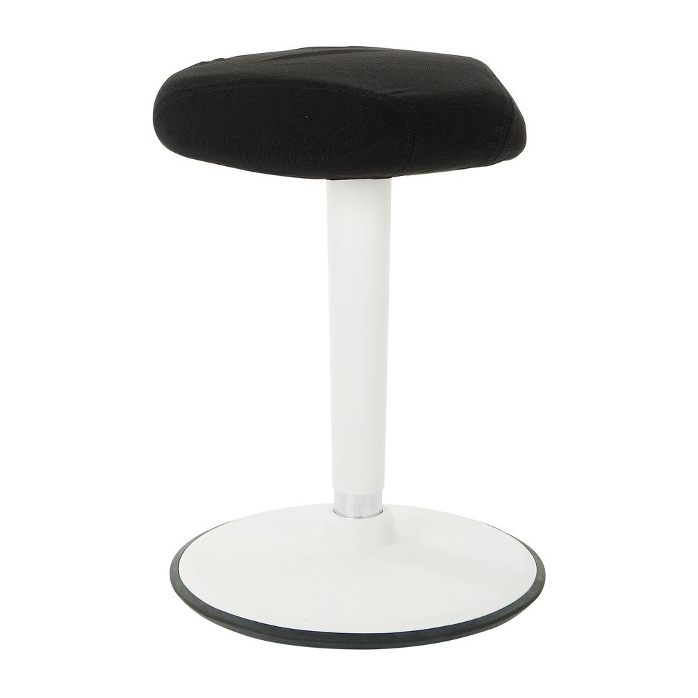 Active Perch Seat with White Frame and Black Fabric 24