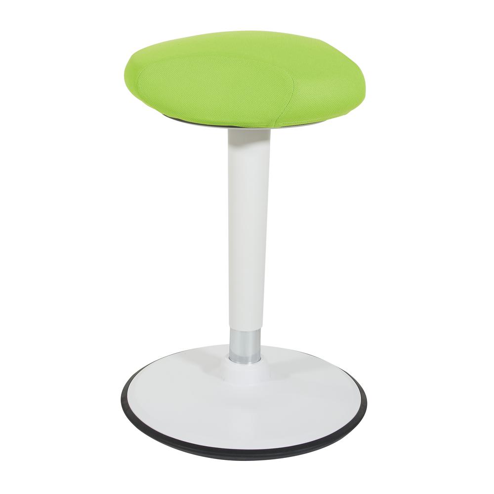 Active Perch Seat with White Frame and Green Fabric 24