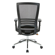Load image into Gallery viewer, Black Frame Chair with Chrome Base with Black Bonded Leather Seat, EM60930C-EC3
