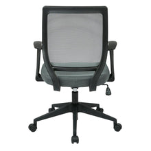 Load image into Gallery viewer, Screen Back Task Chair with &quot;T&quot; Arms in Fun Colors Grey fabric, EM51022N-2M
