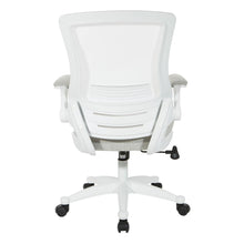 Load image into Gallery viewer, White Screen Back Manager&#39;s Chair in Linen Stone Fabric, EM60926WH-F22
