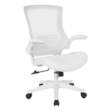 Load image into Gallery viewer, White Screen Back Manager&#39;s Chair in White Faux Leather, EM60926WH-U11
