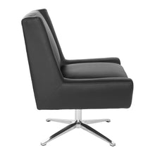 Load image into Gallery viewer, Guest Chair in Black Faux Leather and Aluminum Base, FLH5969AL-U6
