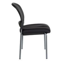 Load image into Gallery viewer, Titanium Finish Black Visitors Chair with ProGrid¨ Back and Straight Legs. Black Fabric Padded Seat with ProGrid¨ Back. Sturdy Titanium Finish Straight Legs., 86724R-30
