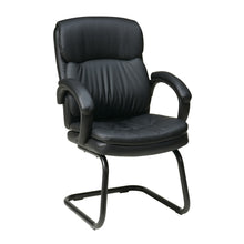 Load image into Gallery viewer, Bonded Leather Visitors Chair with Padded Arms and Sled Base
