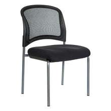 Load image into Gallery viewer, Titanium Finish Black Visitors Chair with ProGrid¨ Back and Straight Legs. Black Fabric Padded Seat with ProGrid¨ Back. Sturdy Titanium Finish Straight Legs., 86724R-30
