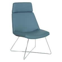 Load image into Gallery viewer, Geena Guest Chair in Dillon Blue with Chrome Sled Base, GNA50400-R105
