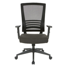 Load image into Gallery viewer, Vertical Mesh Back Chair in Black Frame with Black Linen Fabric Seat, EM60930-F23
