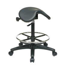 Load image into Gallery viewer, Backless Stool with Saddle Seat
