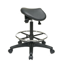 Load image into Gallery viewer, Backless Stool with Saddle Seat
