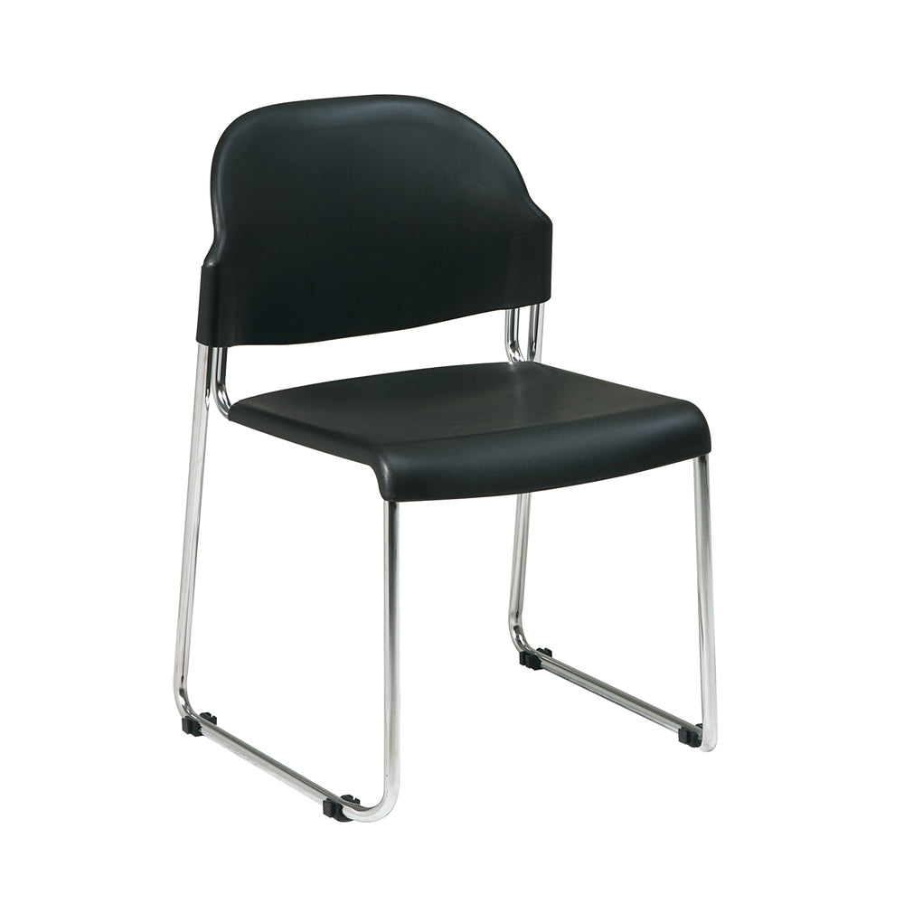 Stack Chair with Plastic Seat and Back