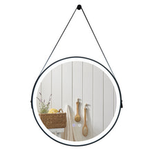 Load image into Gallery viewer, 24 Inch Round Wall-mounted Mirror with 3 Color LED Lights and Anti-Fog Function
