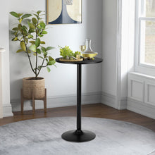 Load image into Gallery viewer, 24 Inch Modern Style Round Cocktail Table with Metal Base and MDF Top
